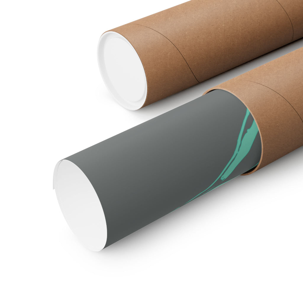 Curiosity (Teal, Dark Gray Background) Matte Poster