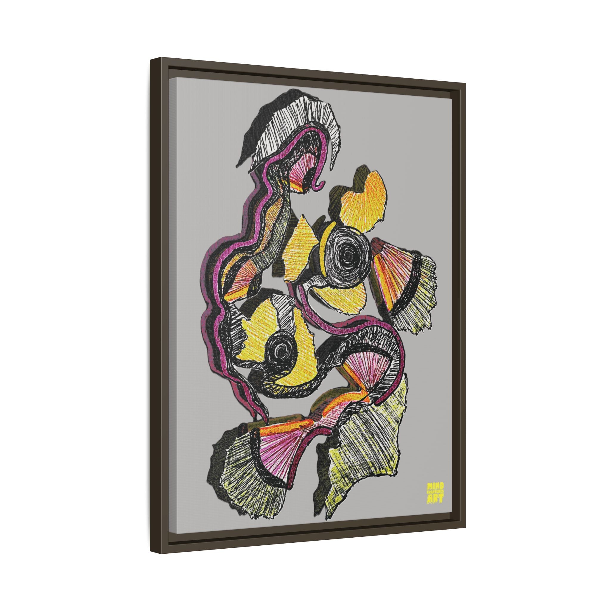 Crimson Teacher (Light Gray Background) Matte Canvas, Framed
