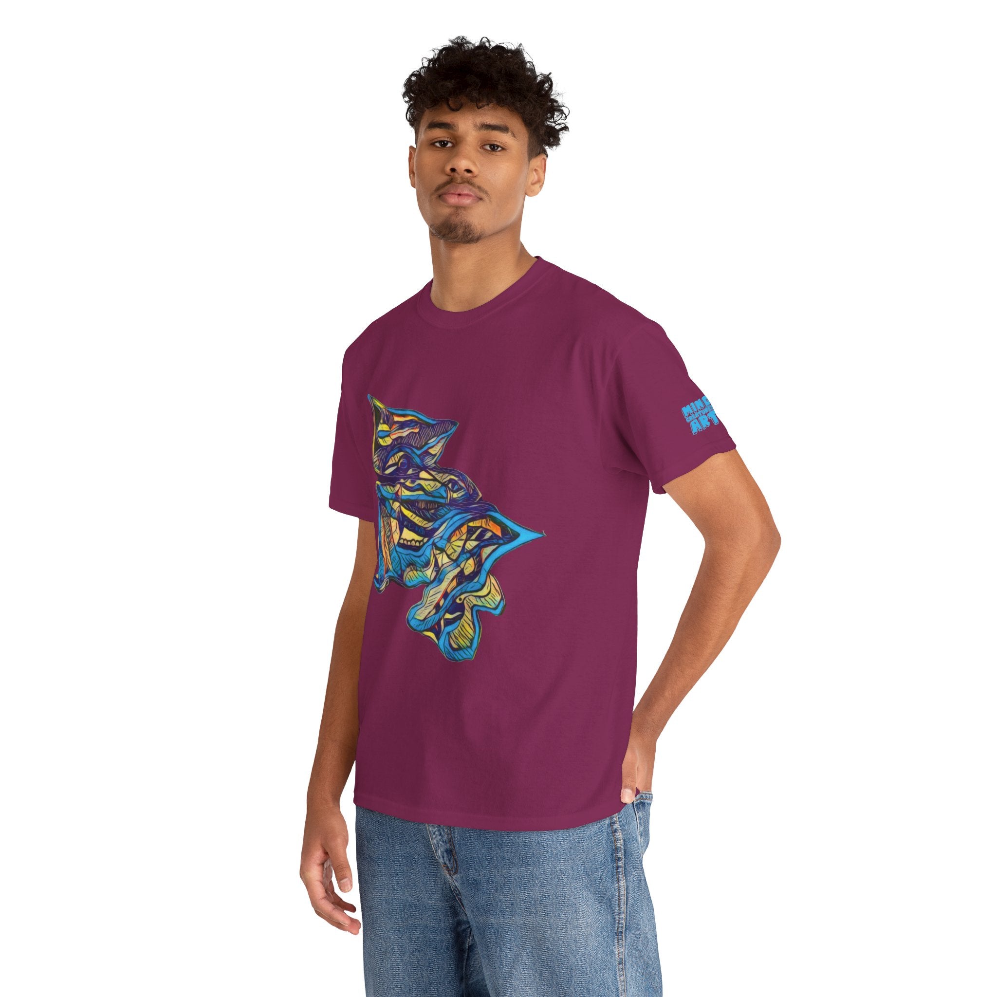 Cheshire (Blue & Yellow) Unisex Heavy Cotton Tee