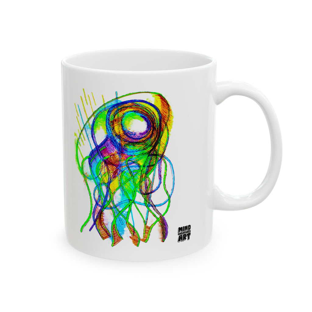 Jelly Jam White Ceramic Mug, (11oz, 15oz)