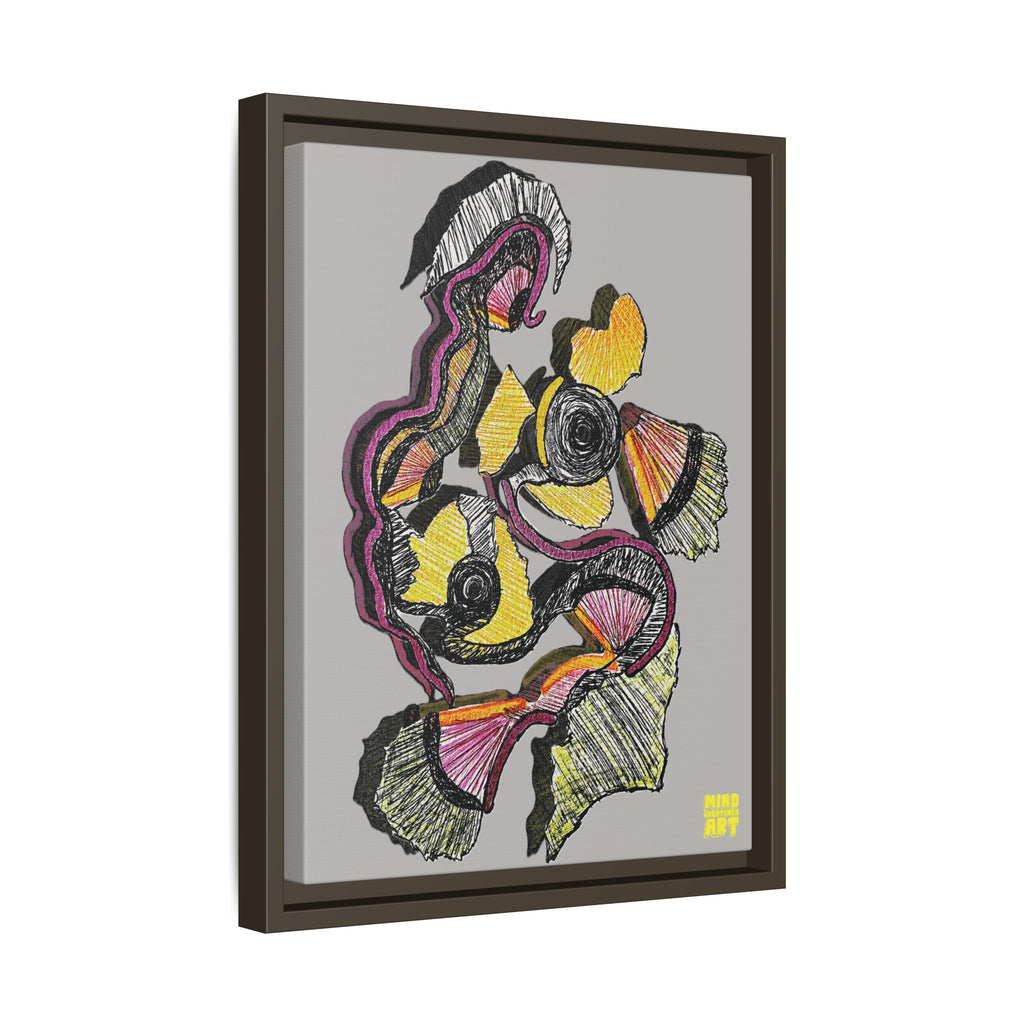 Crimson Teacher (Light Gray Background) Matte Canvas, Framed