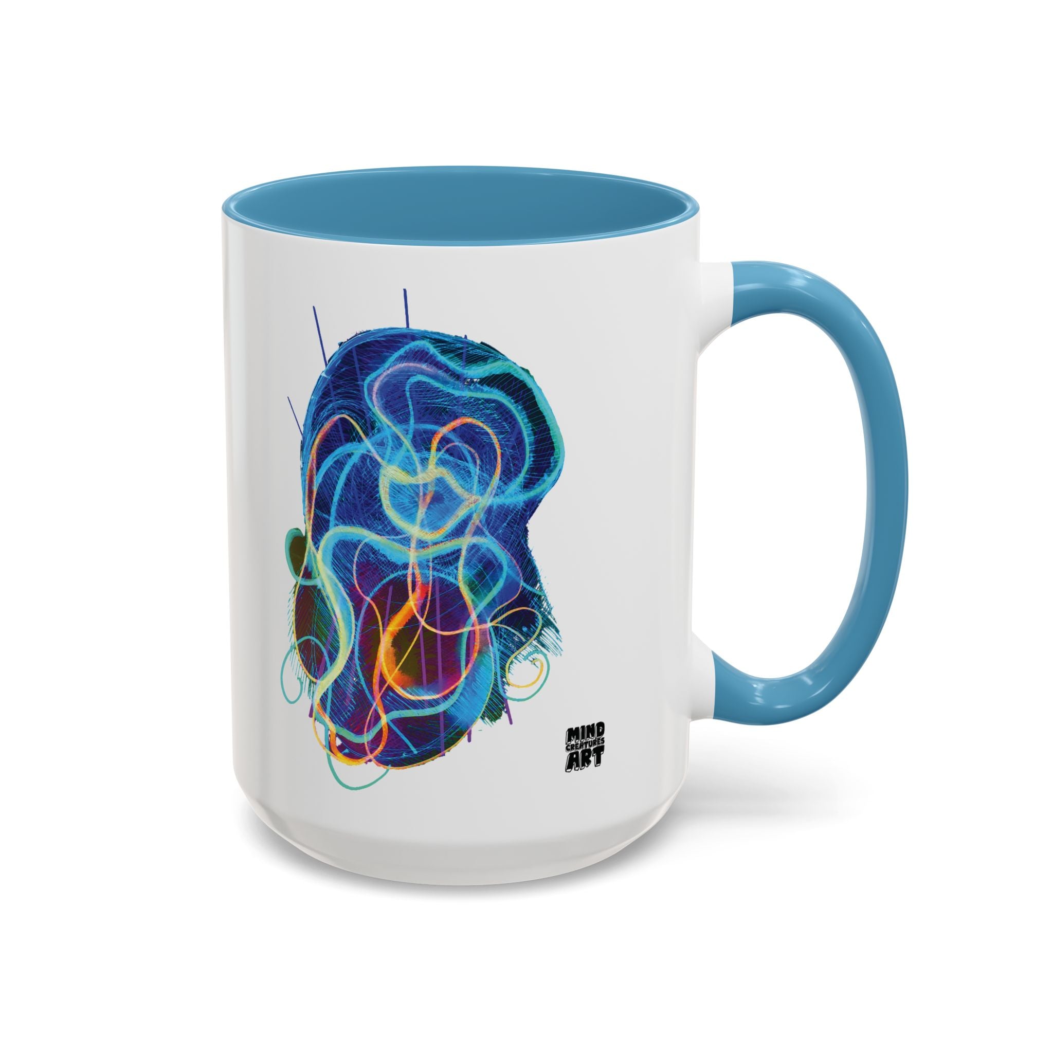 Davy Jones (Electric Blue) Accent Coffee Mug (11oz, 15oz)