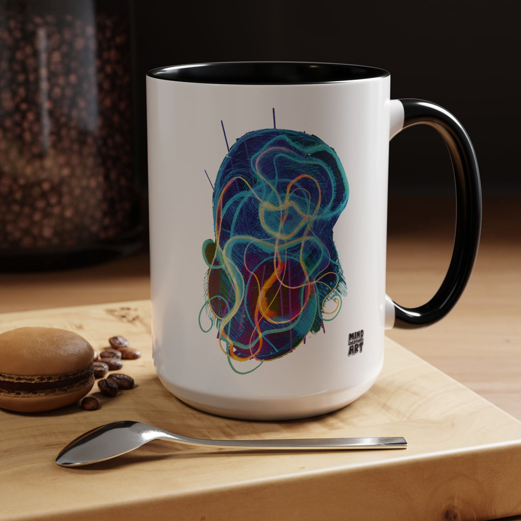 Davy Jones (Electric Blue) Accent Coffee Mug (11oz, 15oz)